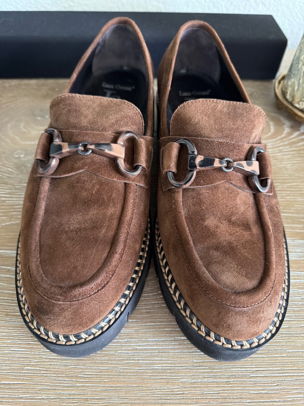 Luca Grossi brown suede loafer size 39